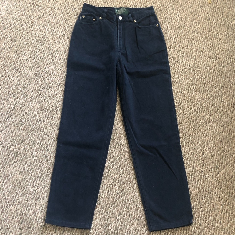 ***Lauren Ralph Lauren Brushed Denim High Waist Dark